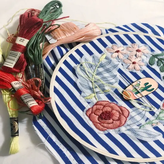 MCreativeJ Florals - Peel Stick and Stitch Hand Embroidery Patterns {4}