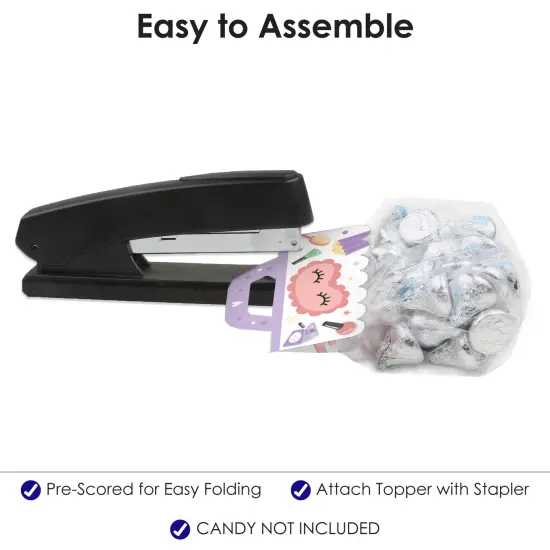 Big Dot of Happiness Pajama Slumber Party - DIY Girls Sleepover Birthday Party Clear Goodie Favor Bag Labels - Candy Bags with Toppers - Set of 24 {7}