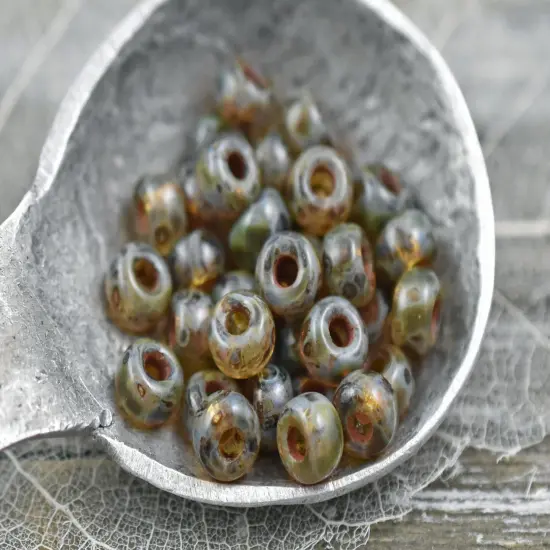 20g Crystal Travertine 2/0 Matubo Beads {3}