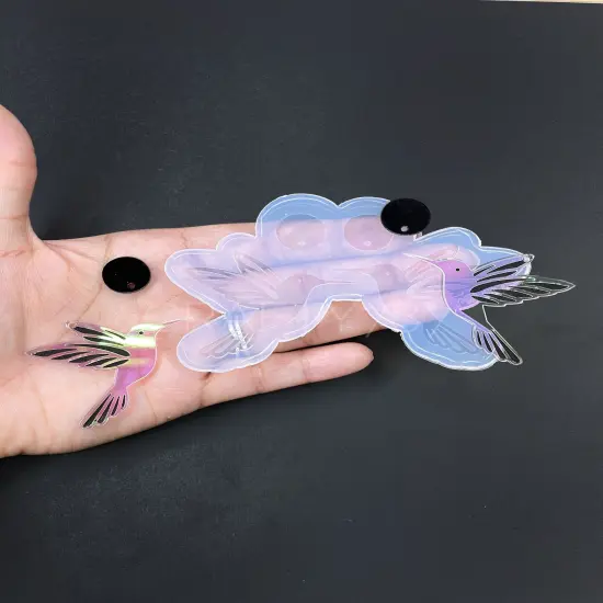Hummingbird Dangle Earring Silicone Mold (D5) {1}