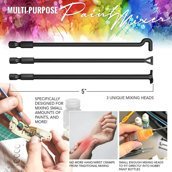 Pixiss Premium Resin Mixer, Handheld Rechargeable Epoxy Mixer 6 Paddles Included {4}