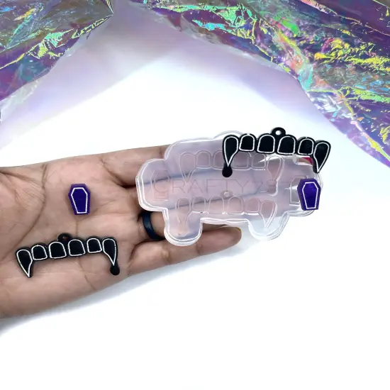 Vampire Teeth Dangle Earring Mold(C4) {1}