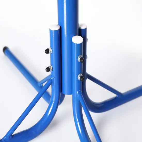 Outdoor Red and Blue Metal Rotating Seesaw {5}