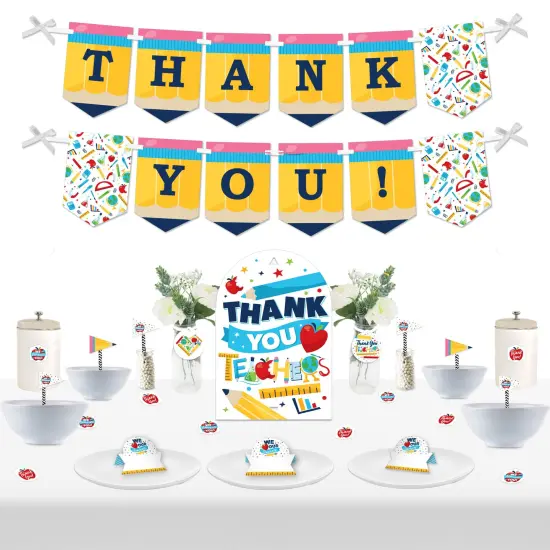 Big Dot of Happiness Thank You Teachers - DIY Teacher Appreciation Signs - Snack Bar Decorations Kit - 50 Pieces {1}