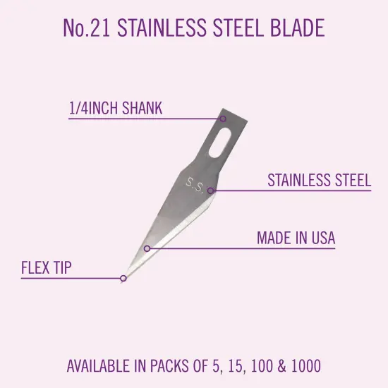 #21 TiN Coated Stainless Steel Blade {5}
