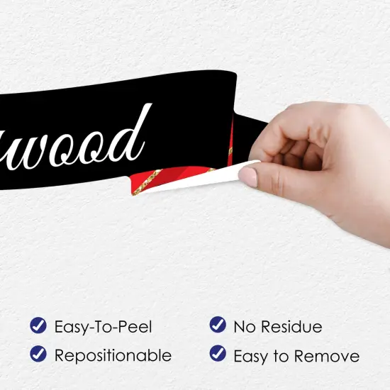 Big Dot of Happiness Red Carpet - Peel and Stick Movie Theater Decor Vinyl Wall Art Stickers - Wall Decals - Set of 20 {4}