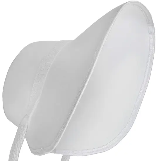 Vintage Old Fashioned Bonnet - White Colonial Pioneer Prairie Felt Sun Hat Costume Bonnets for Women and Children {1}