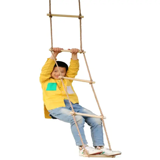 5 Step Climbing Wooden Rope Ladder {1}