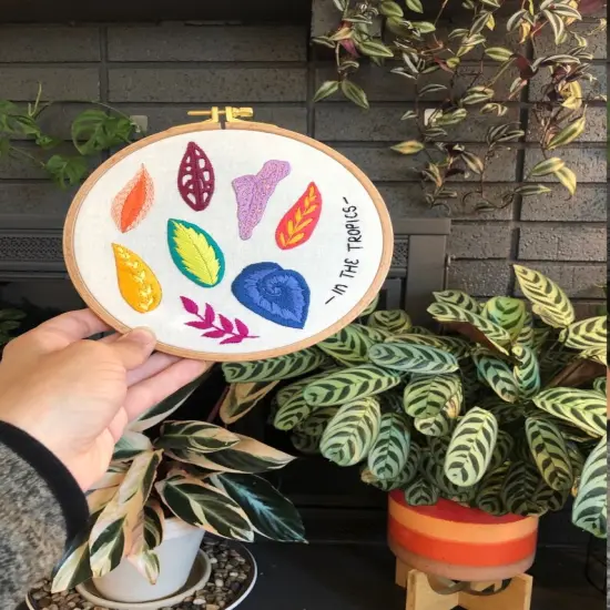 MCreativeJ In The Tropics - Peel Stick and Stitch Hand Embroidery Patterns {2}