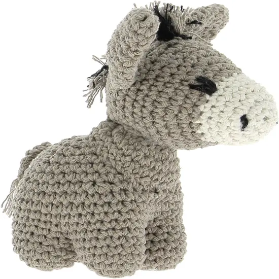 Hoooked Amigurumi DIY Kit W/Eco Barbante Yarn-Donkey Joe - Taupe {4}