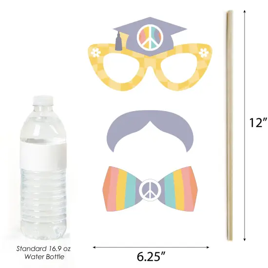 Big Dot of Happiness Groovy Grad - Hippie Graduation Party Photo Booth Props Kit - 20 Count {7}