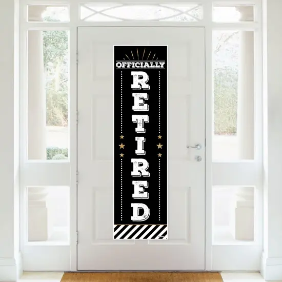 Big Dot of Happiness Happy Retirement - Retirement Party Front Door Decoration - Vertical Banner {3}