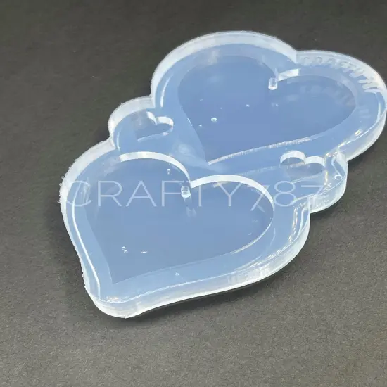 Heart Dangle Earring Silicone Mold(D1) {3}