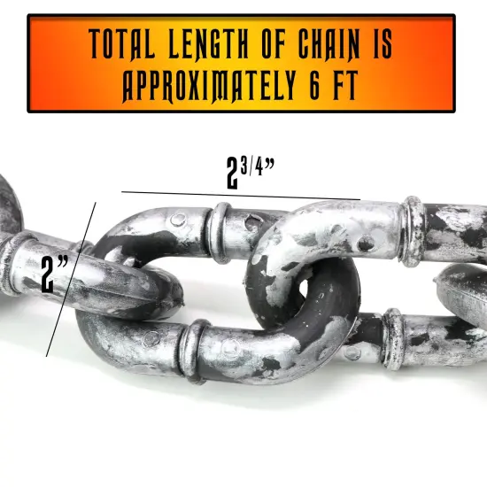 Black and Silver Large Link Chain {6}