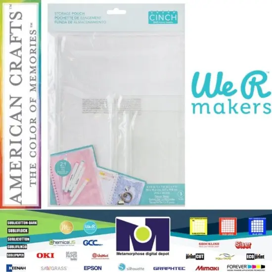 We R Memory Keepers Cinch Storage Pouch 3/Pkg 60000606 by American Crafts {1}