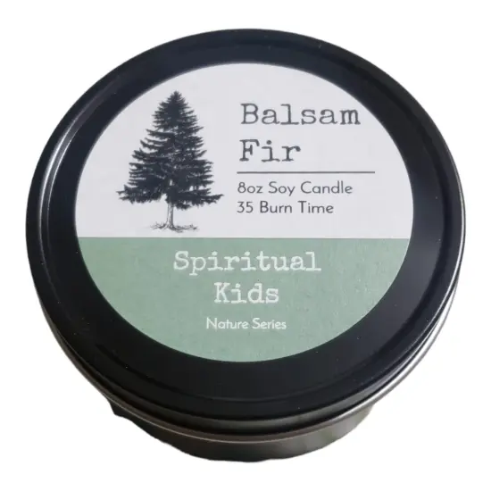 Balsam Fir 8oz Black Tin Soy Candle Hand Poured with Fragrant/Essential Oils! | 35-40 Hour Burn Time | Holiday Candle | Woodsy Candle | {1}