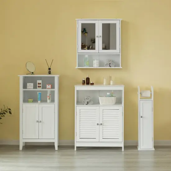 Mirror Wall Mounted Cabinet For the Bathroom and Vanity with Adjustable Shelves Gray {10}