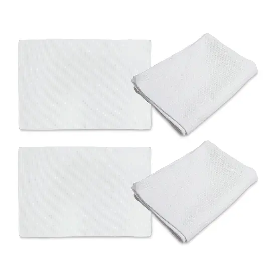 Craft Express Sublimation Printing Towels - Waffle Kitchen Towel, 16" x 24", Pkg of 4 {1}