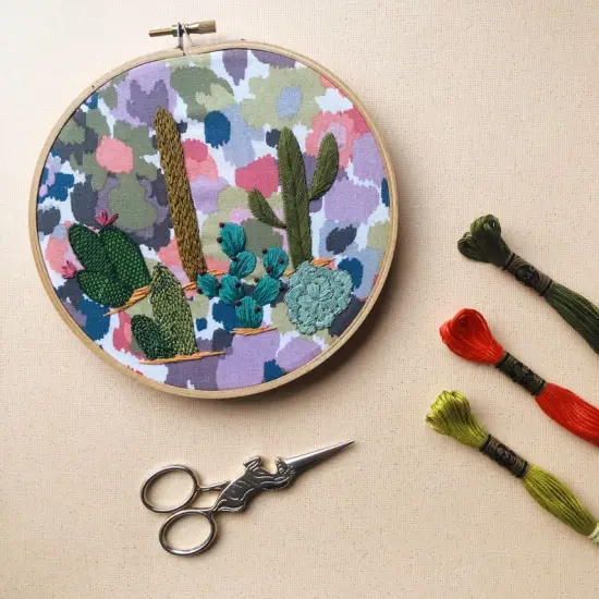 MCreativeJ Cacti - Peel Stick and Stitch Hand Embroidery Patterns {6}