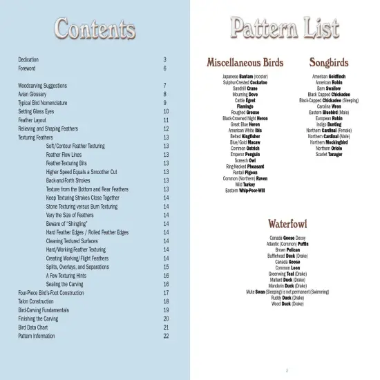 50 Bird Woodcarving Patterns {2}