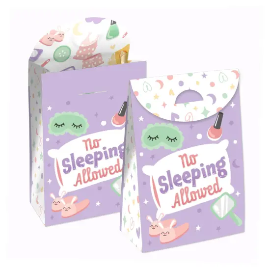 Big Dot of Happiness Pajama Slumber Party - Girls Sleepover Birthday Gift Favor Bags - Party Goodie Boxes - Set of 12 {1}