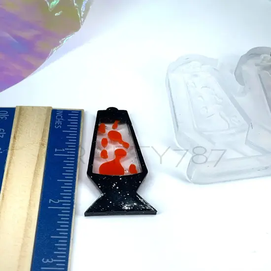 Lava lamp Dangle Earring Silicone Mold 2D (C7) {5}