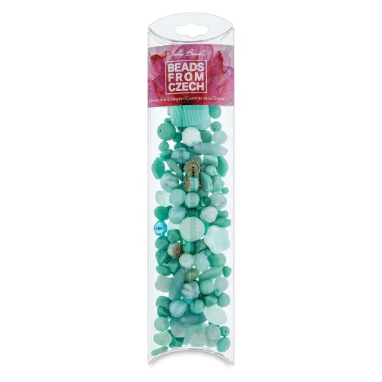 John Bead Czech Glass Bead Mix - Barbados Ocean, 100 g {1}