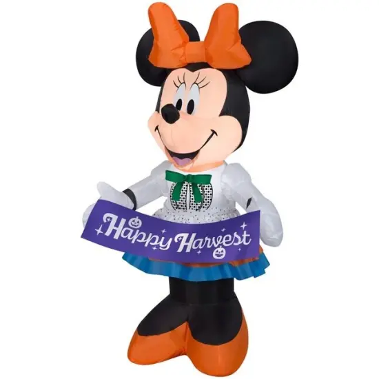 3.5' Gemmy Airblown Thanksgiving Harvest Disney's Minnie Mouse 227002 {1}