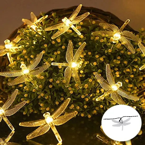 Perfect Holiday 30 LED Solar String Light Dragonfly Multicolor {6}