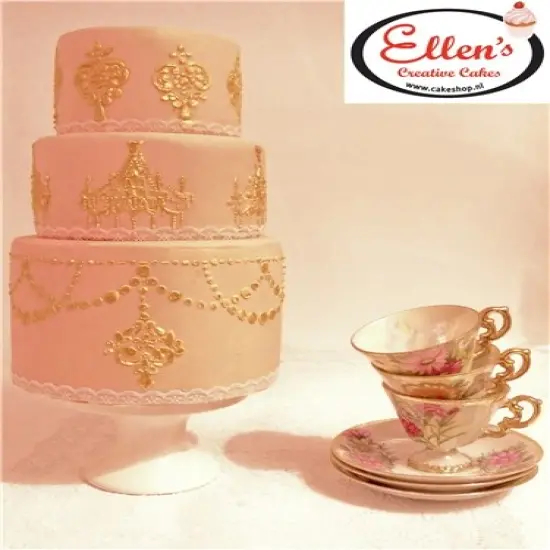 Pearl Swag Cake Stencil | C564 by Designer Stencils | Stencils for Royal Icing, Airbrush, Dusting Powder | {4}