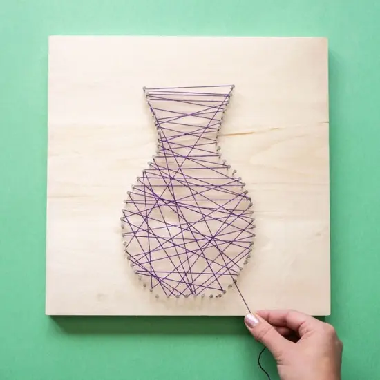 Floral String Art + Canvas Embroidery Kit {2}