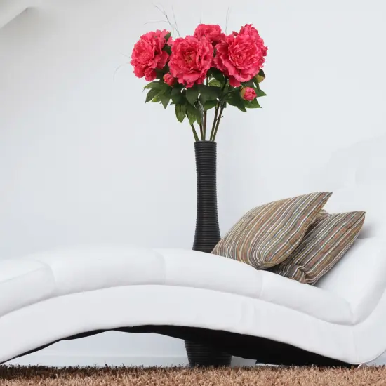 12-Pack: Fuchsia Peony Spray with Silk Foliage - Lifelike Floral Decor for Bouquets, Arrangements & Home Accents, Floral Home by Artificial Flowers {2}