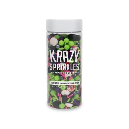 Krazy Sprinkles - Monster Mash Mix (1/2 Cup, 1x Jar) for Cakes, Ice Cream & Cookies {3}