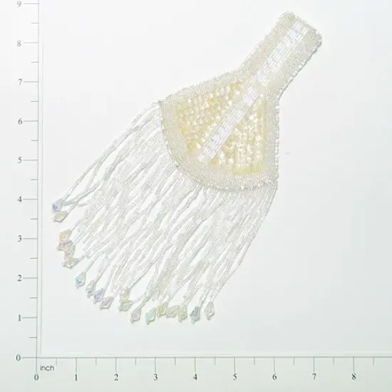 Designer Epaulet Sequin Applique/Patch Crystal AB {1}