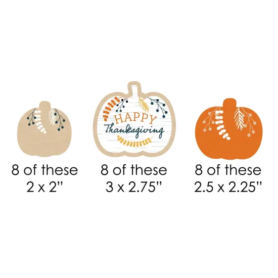 Big Dot of Happiness Happy Thanksgiving - Paper Straw Decor - Fall Harvest Party Striped Decorative Straws - Set of 24 {4}