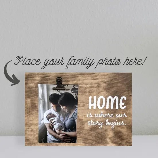 Decorative Wood Clip Frame: Our Home {1}