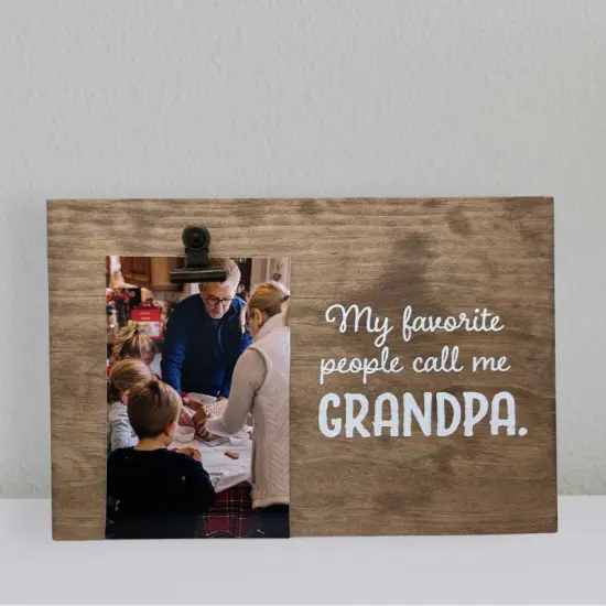 Decorative Wood Clip Frame: Grandpa {4}