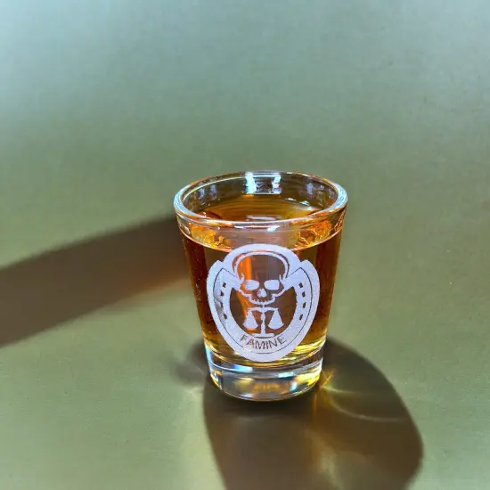 2oz Four Horsemen FAMINE Shot Glass {7}