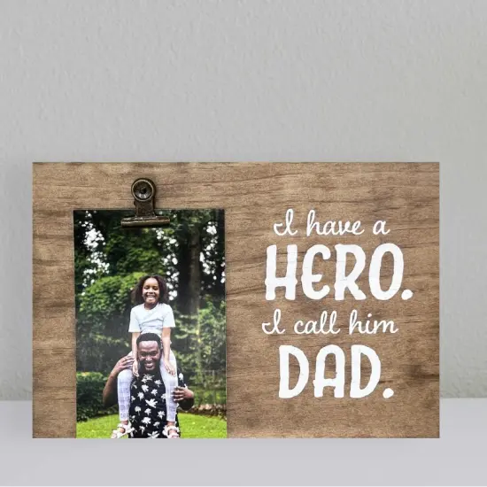 Decorative Wood Clip Frame: Dad {4}