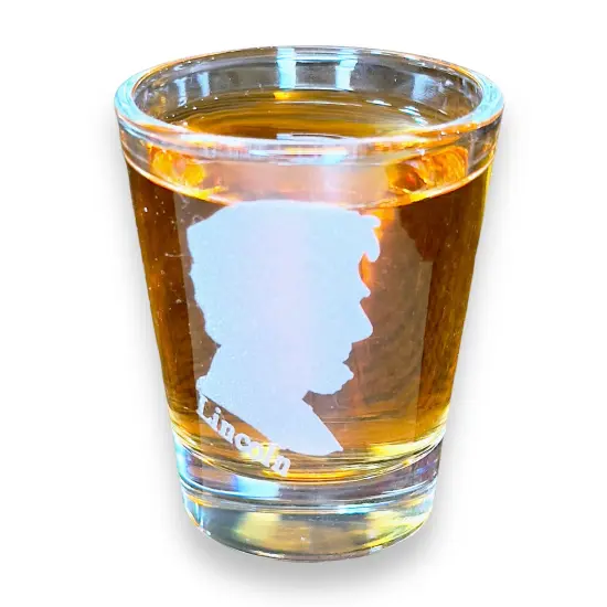 2oz Abe Lincoln Shot Glass {1}