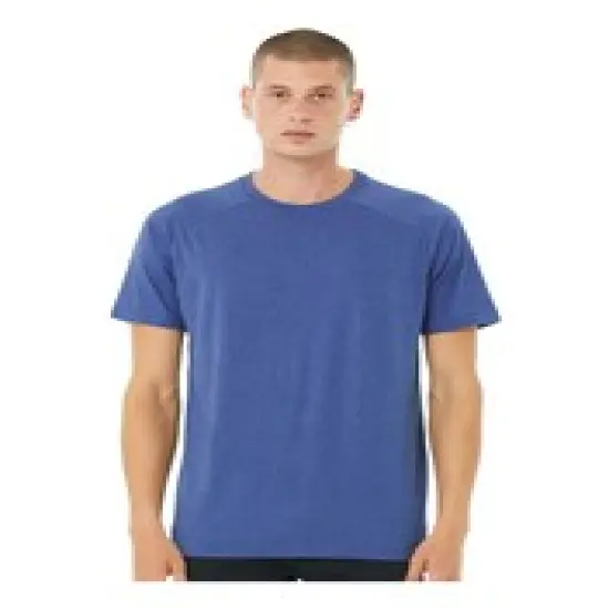 BELLA + CANVAS&reg; Crewneck Short Sleeve Heather CVC Raglan Tee Dark grey heather {3}