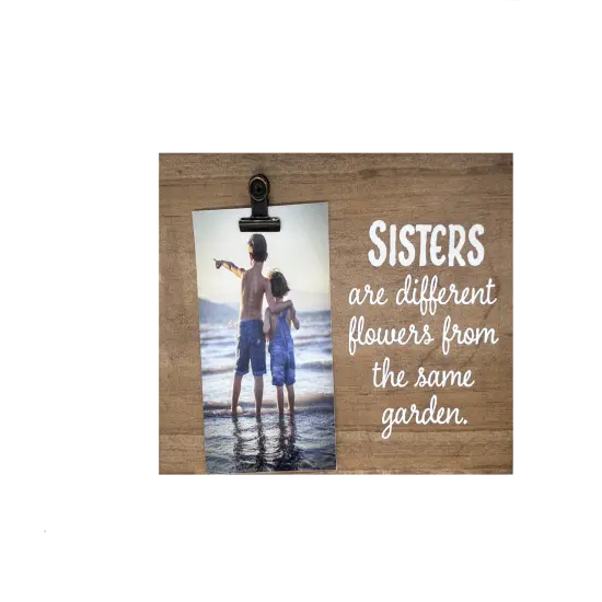 Decorative Wood Clip Frame: Sisters {3}