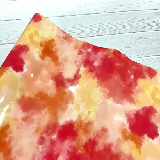 Tie-dye Watercolor Glossy Vinyl Orange/purple {6}