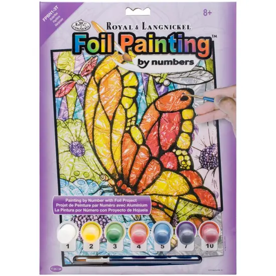Royal & Langnickel(R) Foil Paint By Number Kit 8"X10"-Butterflies {1}