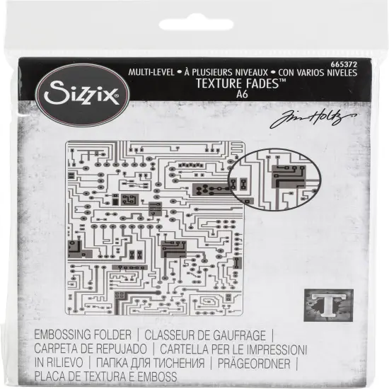 Sizzix 3D Textured Impressions Embossing Folder By Tim Holtz-Circuit {1}