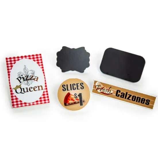 The Queen's Treasures 18 Inch Doll 5pc Pizza Queen Shop Signs Accessory {1}