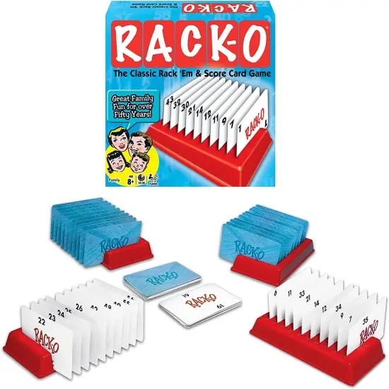 Winning Moves RACK-O Retro Rack Em and Score Card Game 2 to 4 Player {4}