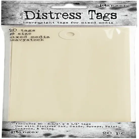 Tim Holtz Distress Heavystock Tags #8-20/Pkg {1}
