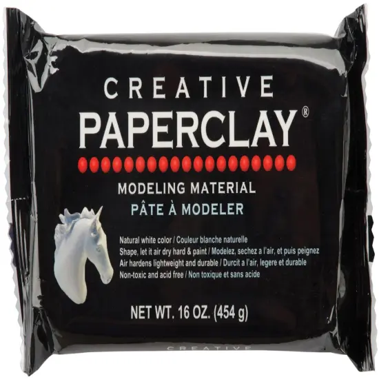 Creative Paperclay Modeling Material 16oz-White {1}