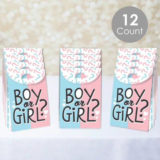 Big Dot of Happiness Baby Gender Reveal - Team Boy or Girl Gift Favor Bags - Party Goodie Boxes - Set of 12 {3}